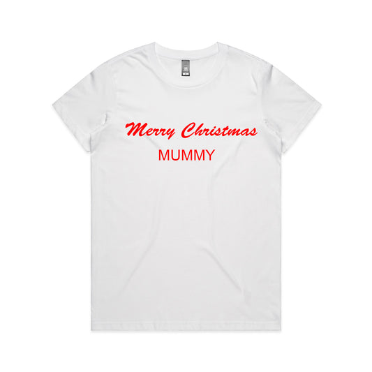 Merry Christmas Slogan - Womens Tee